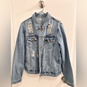 Fashion Nova Distressed Denim Jacket